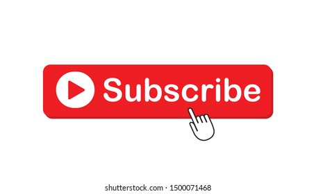 Subscribe Button Color Arrow Cursor Shadow Stock Vector (Royalty Free ...