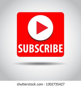 SUBSCRIBE - button color with shadow. Vector illustration. EPS 10