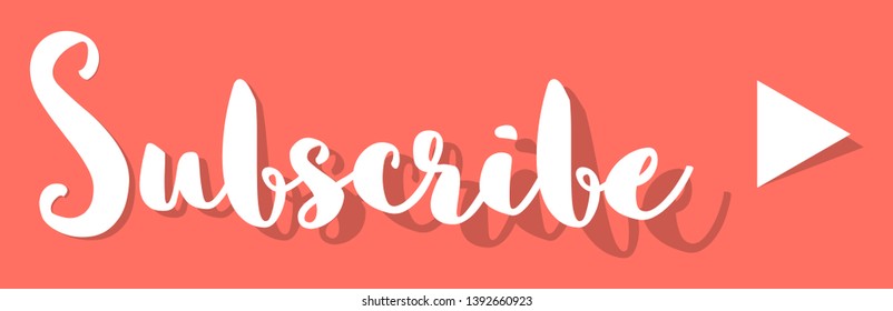 Subscribe button Coral color vector