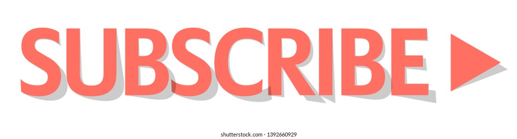 Subscribe button Coral color vector