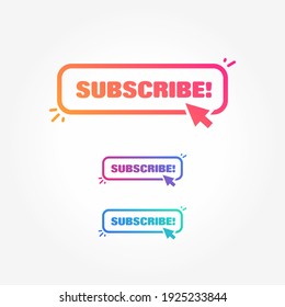 Subscribe Button with Cursor Label Set