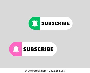 Subscribe Button and Cursor. Vector Stock Illustration