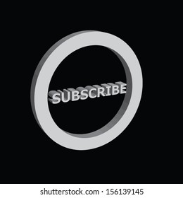 subscribe button design. vector illustration