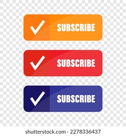 Subscribe button. Subscribe to follow the blog. Vector