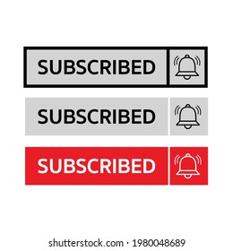 subscribe button for following the information on social online application, subscription sign to be the membership
