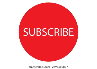 Subscribe button for get more notification to next video and content. Click red button subscribe to channel social media platforms, marketing, promotion, vector and illustration.