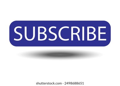 Subscribe button for get more notification to next video and content. Click blue color button subscribe to channel social media platforms, marketing, promotion, vector and illustration.