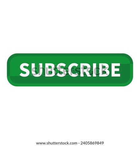 Subscribe Button In Green Rectangle Shape For Join Membership Promotion Business Marketing Social Media Information
