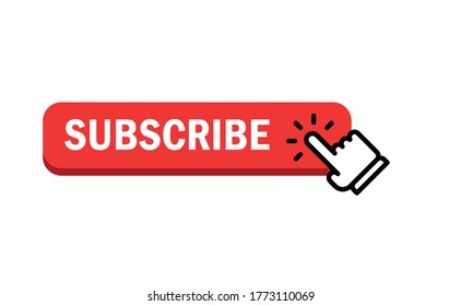 Subscribe button with hand click icon.