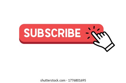 Subscribe button with hand click icon.