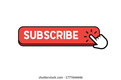 Subscribe Button Hand Click Icon Finger Stock Vector (Royalty Free ...