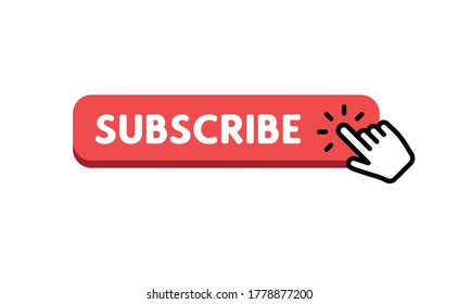 Subscribe button with hand click icon.