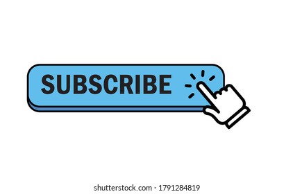 Subscribe Button Hand Clicking Icon Stock Vector (Royalty Free ...