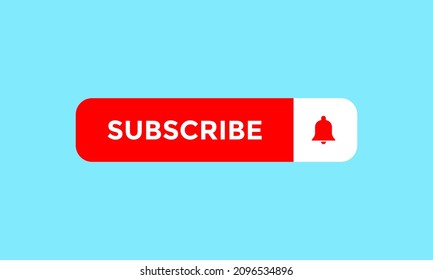 Subscribe Button Icon in Flat Style. Vector Illustration