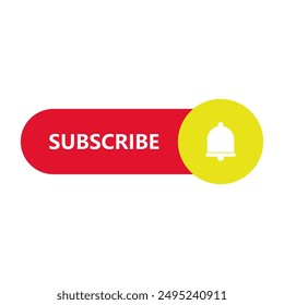 Subscribe button icon illustrated on background