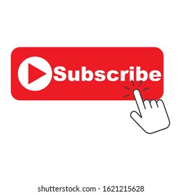 Subscribe Button Color Arrow Cursor Shadow Stock Vector (Royalty Free ...