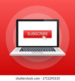 Subscribe button icon. Vector stock illustration. Business concept subscribe pictogram