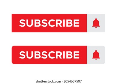Subscribe Button Icon Vector for Streaming Channel Subscriptions
