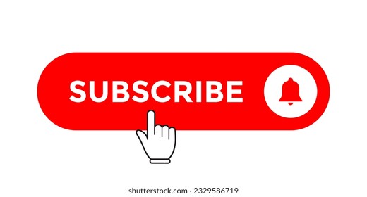 Subscribe button icon vector. Subscription element for promotion