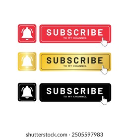 subscribe button like, dislike and bell notification icons in line and filled style