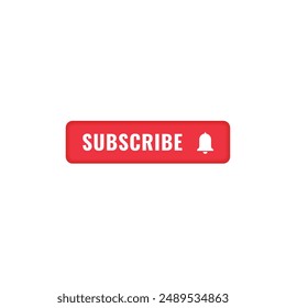 Subscribe button logo flat vector design