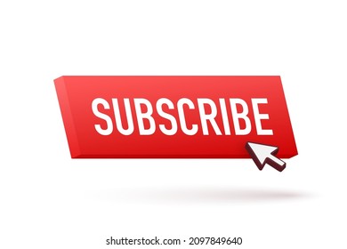 Subscribe button for marketing design. Live streaming button. Vector concept. Live stream logo.