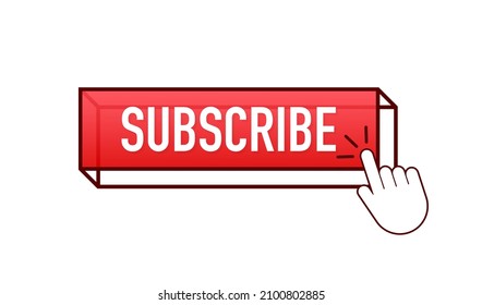 Subscribe button for marketing design. Live streaming button. Vector concept. Live stream logo.
