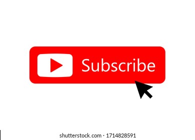 Subscribe Button Mouse Pointer Red Subscribe Stock Vector (Royalty Free ...