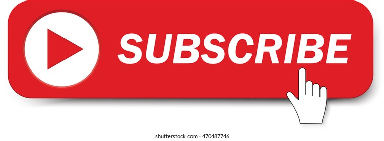 Subscribe button with mouse pointer. Vector illustration