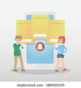 Subscribe button on social media,subscription online marketing,Track your content  video channel blog and newsletter,notification bells symbols on Smartphone,Invite to press the follow button,vector.