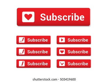 Subscribe button. A red icons for the site or channel.