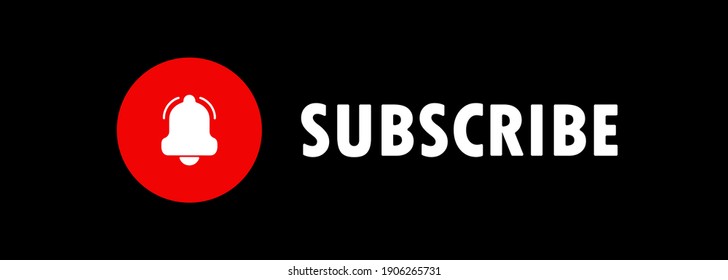 Subscribe button. Social media concept. Notification sign. Following by channel. Vector EPS 10. Isolated on background