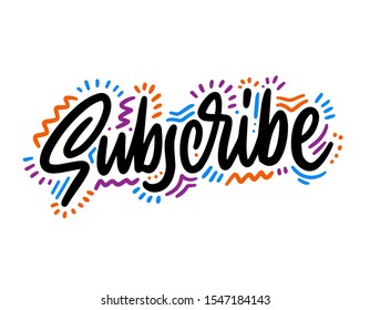 Subscribe button. Social media element channel, video content. Blogging. Background subscribe. Vector illustration. EPS 10
