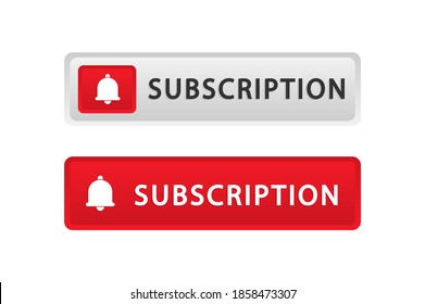Registrieren Sie sich für soziale Netzwerke. Roter Knopf mit einer Glocke zum Abonnieren. Abonnieren Sie den Blog, den Videokanal und den Newsletter.