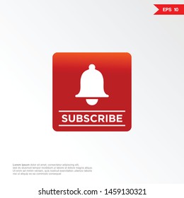 Subscribe Button Template with the notification bell icon. Reminder icon. News subscribe button. new for app or web. eps 10