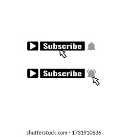 Subscribe button vector graphic design illustration