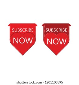 Subscribe buttons hearts