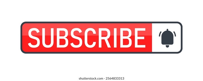 Subscribe buttons vector illustration. Social media follow symbol.