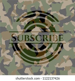 Subscribe camouflaged emblem