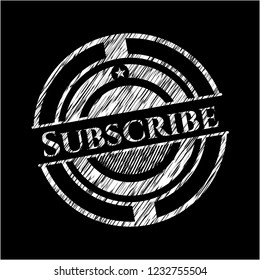 Subscribe chalk emblem
