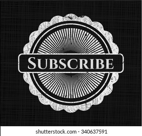 Subscribe chalkboard emblem