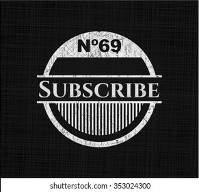 Subscribe chalkboard emblem