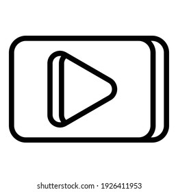 Subscribe channel icon. Outline subscribe channel vector icon for web design isolated on white background