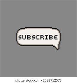 Assinar, letras de diálogo na nuvem, pixel art