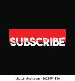 Subscribe design template. Design for social media followers.
