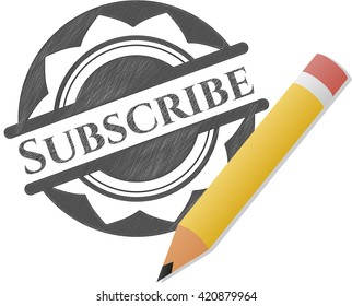 Subscribe draw (pencil strokes)
