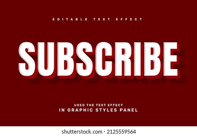 subscribe editable text effect template