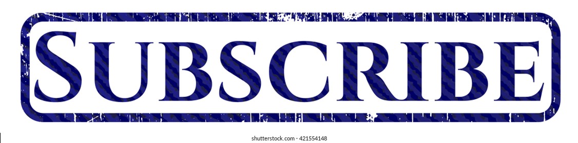 Subscribe emblem with jean background