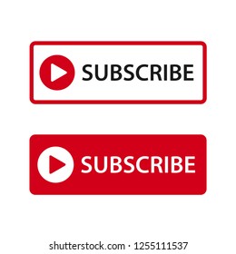 Subscribe flat icons. Flat simple design. Isolate on white background.