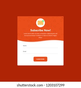 Subscribe form for a website with checked envelope icon